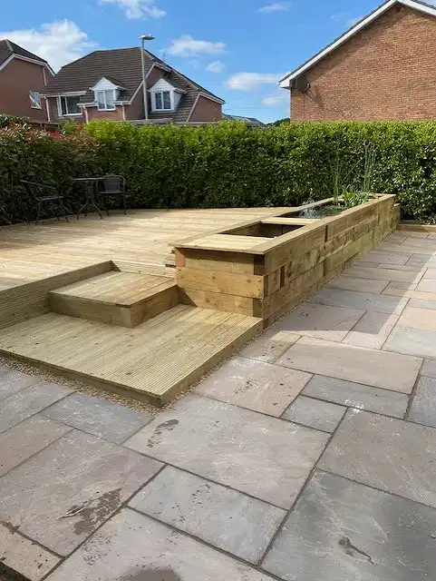 Bespoke Carpentry - Decking : Flowerbed : Pond : bbq Area 13