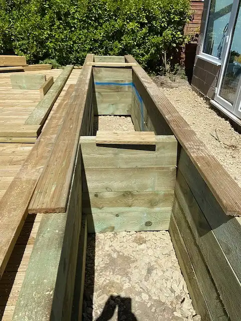 Bespoke Carpentry - Decking : Flowerbed : Pond : bbq Area 3