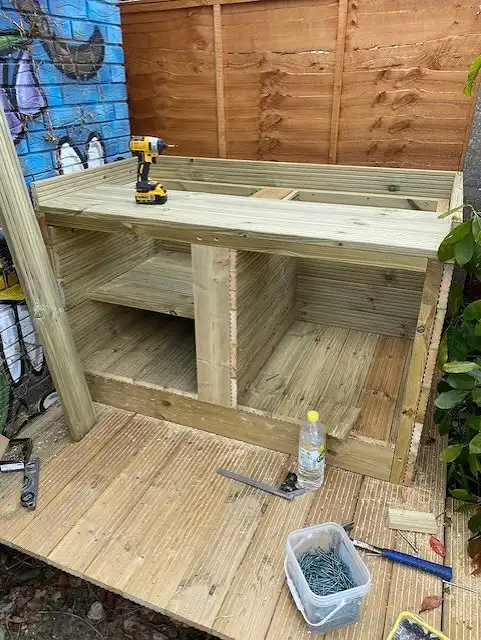 Bespoke Carpentry - Decking : Flowerbed : Pond : bbq Area 7 