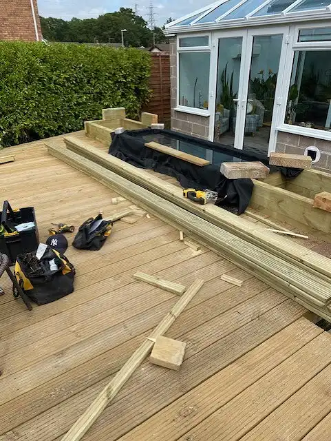 Bespoke Carpentry - Decking : Flowerbed : Pond : bbq Area 8 