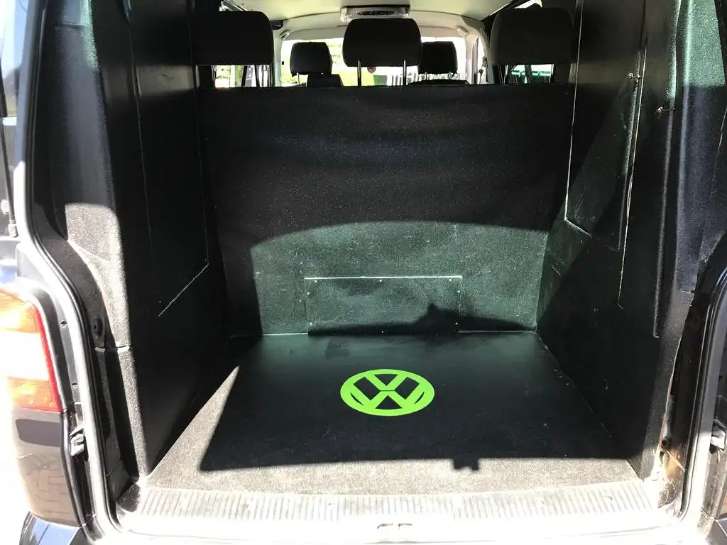 Bespoke Carpentry - Sign built with flooring for T5 - Safety Vinyl